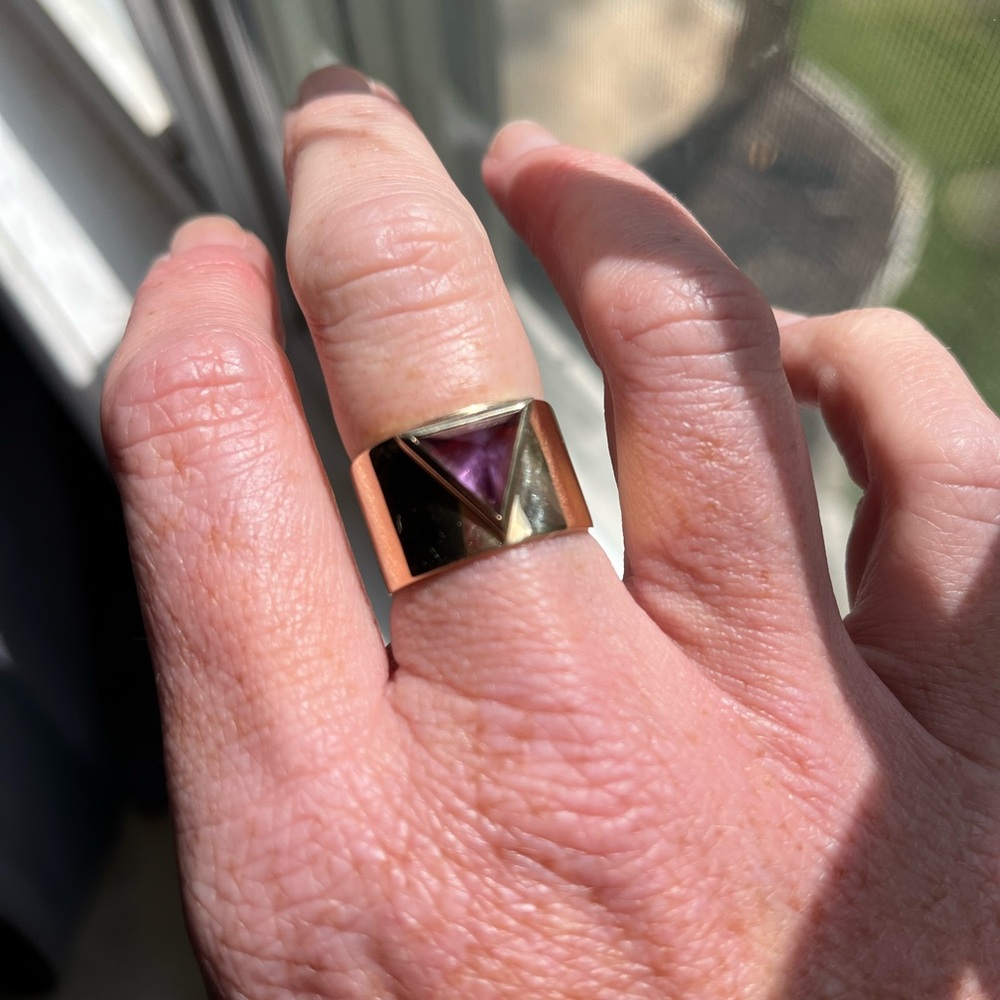 Rock+Raw Amethyst Guardian Ring
